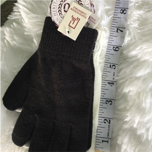 SO magic style knit gloves Woman's Juniors black ivory & Spacedye set - Picture 7 of 16